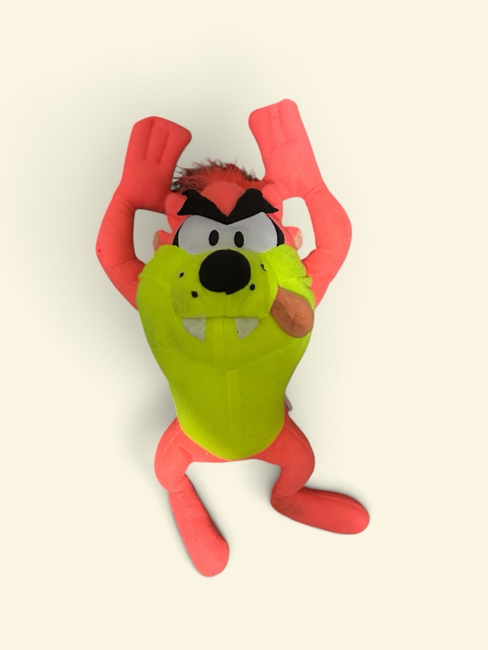 Warner Bros. Taz Plush Toy - Neon Green Face with Coral Body